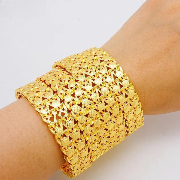 Pulsera africana de lujo con baño de cobre y oro de Dubái, moderna pulsera africana.