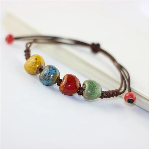 Pulseras de cerámica con el símbolo del amor para mujer, accesorios, pulseras y brazaletes.