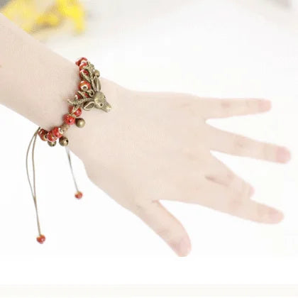 Pulseras de cerámica para mujer Elk Little Fawn hechas a mano DIY