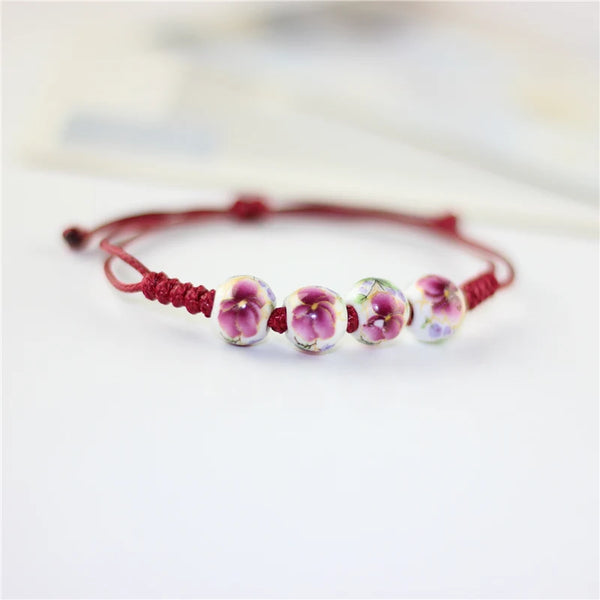 Pulseras y brazaletes de cerámica con detalles de amor para mujer