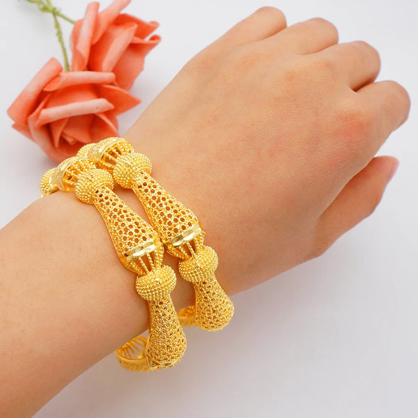 Pulseras de boda indias de Dubái para mujer, pulseras africanas