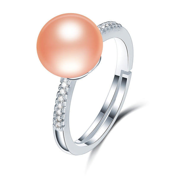 Anillo de plata de ley 925 con circonita cúbica y cruz de fe para mujer
