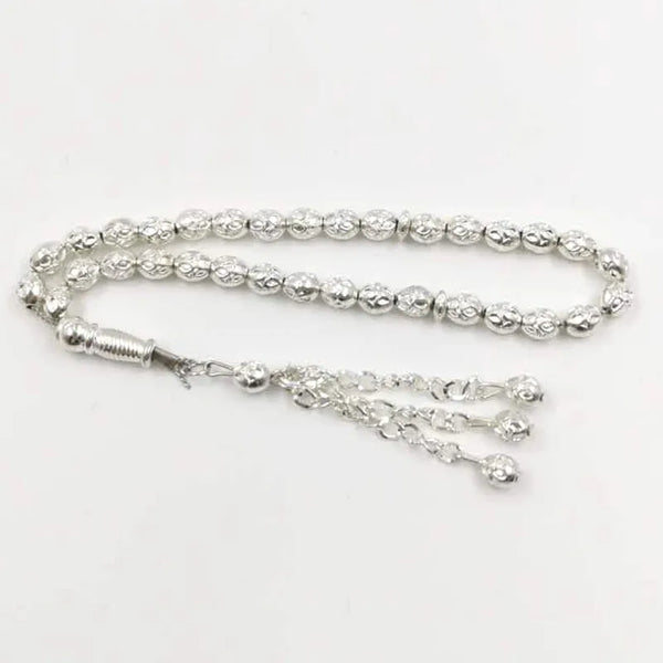 Tasbih Metal silvers Color muslim Rosary 33paryer beads bracelet islamic gift