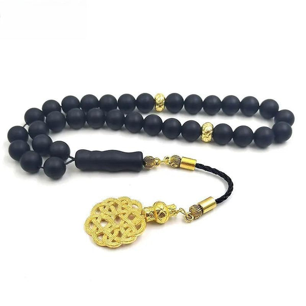 Tasbih Men Black Matte agates stone muslim prayer beads islamic rosary 33 45 51 66 99 100 beads bracelets