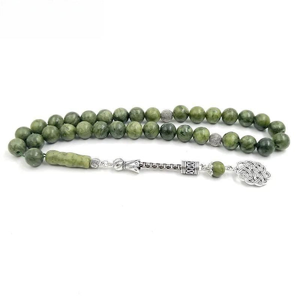 Tasbih Natural Peridot stone 33 prayer beads Muslim Bracelet