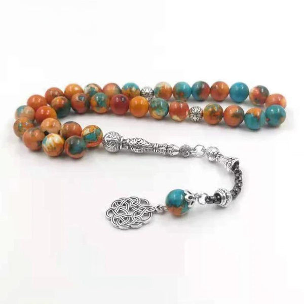 Tasbih Rainbow Agates stone Muslim prayer beads 33 45 66 99beads bracelet
