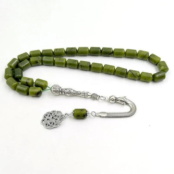 Tasbih Natural Peridot Muslim Bracelet Misbaha Islamic Gift