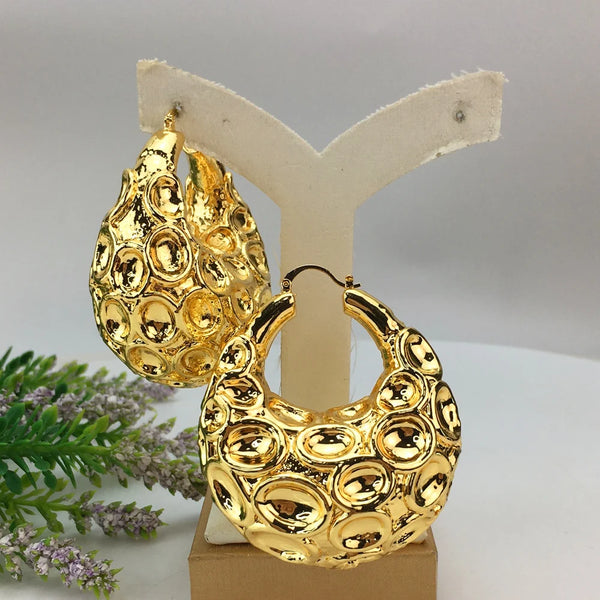 Pendientes de moda atrevidos, únicos y grandes, joyería brasileña para mujer.