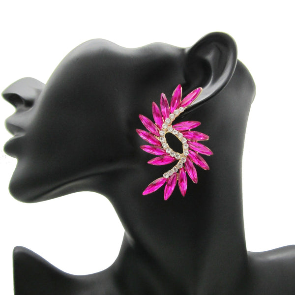 Pendientes de cristal coloridos de moda para mujer