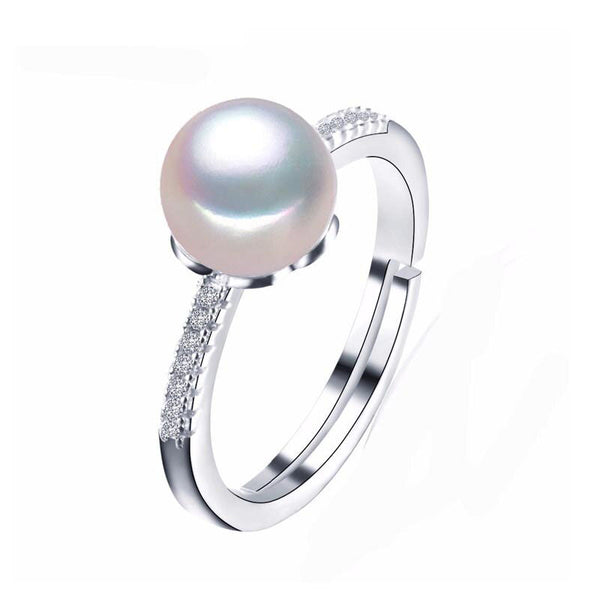 Anillo de perla fina Anillos de perlas naturales de agua dulce