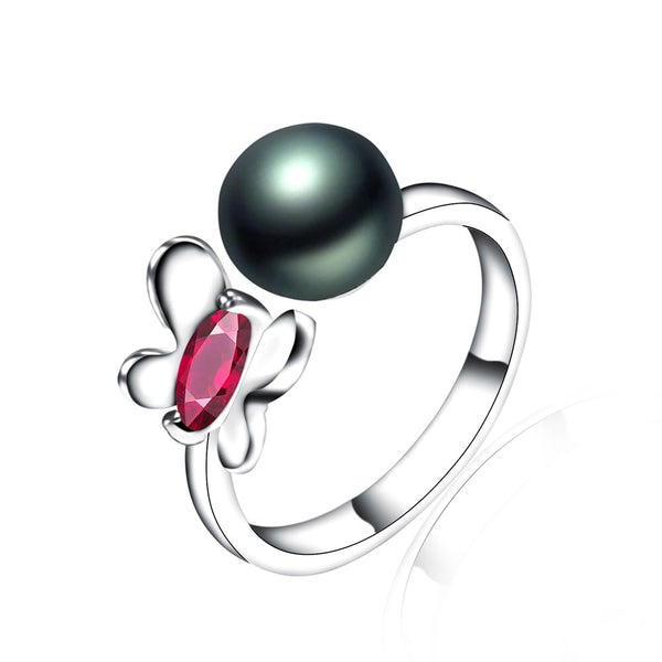 Anillos de perlas naturales de agua dulce de moda