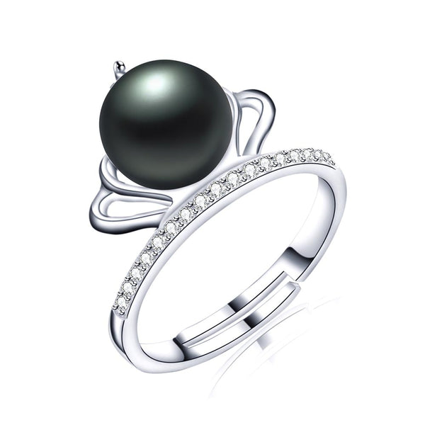 Exquisita corona de circonitas de plata de ley 925 para mujer