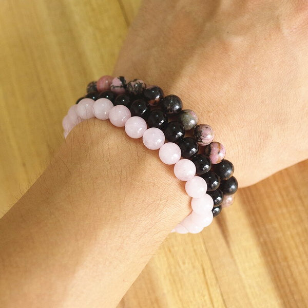 Conjuntos de pulseras de piedra natural de 8 mm