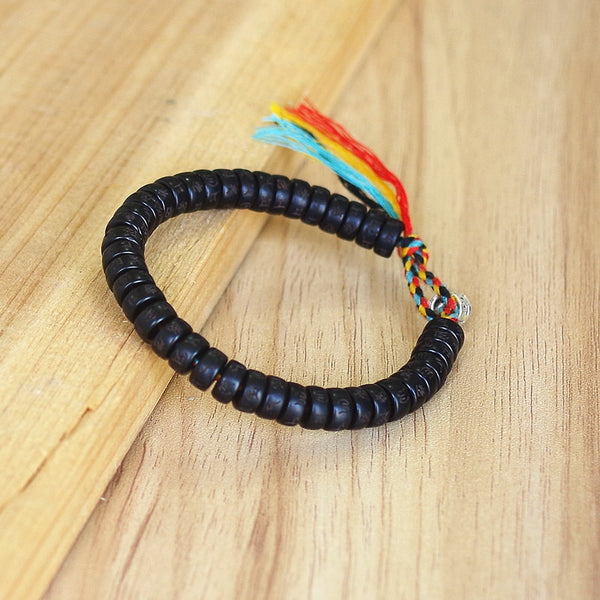 Pulsera trenzada budista tibetana hecha a mano
