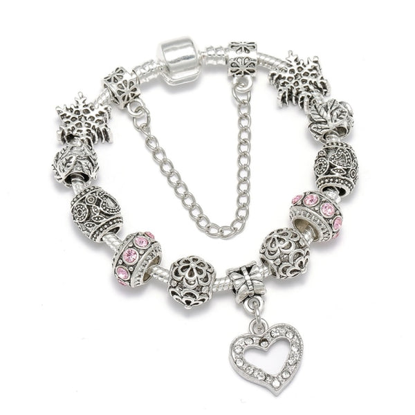 Pulsera fina con cuentas de cristal y serpentinas originales para hombre y mujer