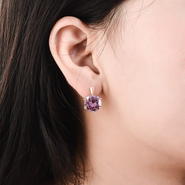 Pendientes de botón con elementos de moda AAA, pendientes vintage de cristal colorido
