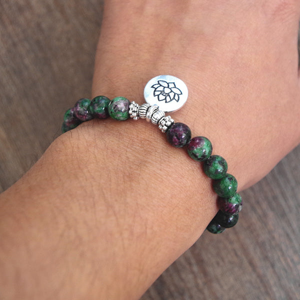 Pulseras de oración de chakras y yoga de piedra natural