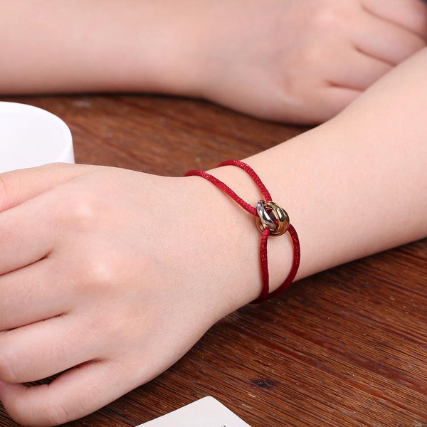 Pulsera de cuerda de acero inoxidable unisex, sencilla y moderna.