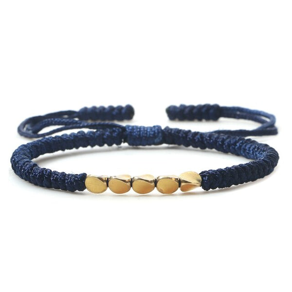 Pulsera de cuentas de cobre budistas tibetanas hecha a mano