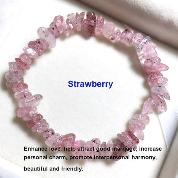Pulsera de piedras de los 7 chakras con cristales naturales irregulares