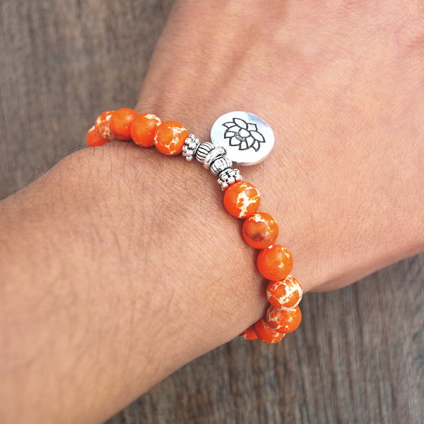 Mala de oración de chakras de yoga de piedra natural