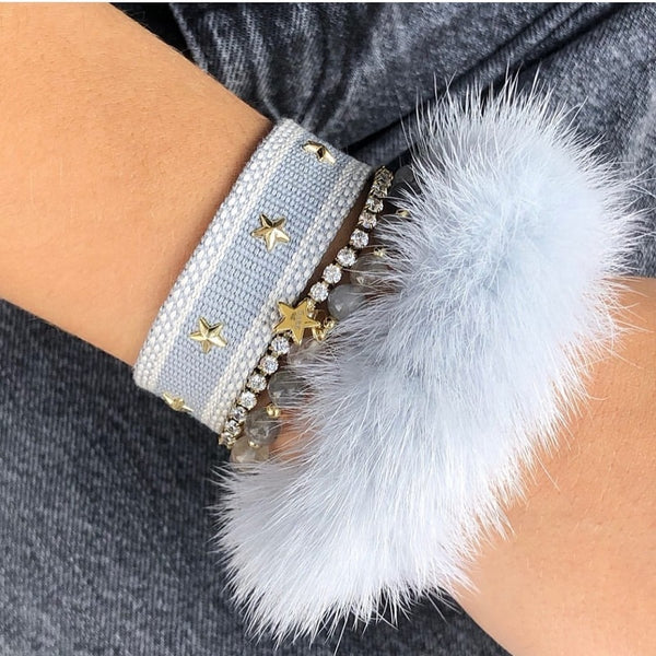 Pulseras de la amistad trenzadas ajustables para mujer